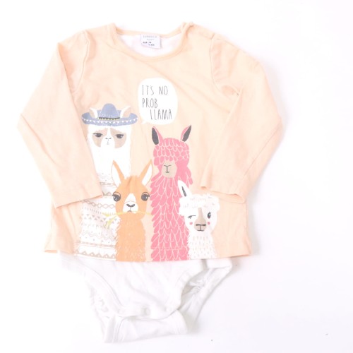 Body z koszulką Lindex 74 cm lamy.JPG