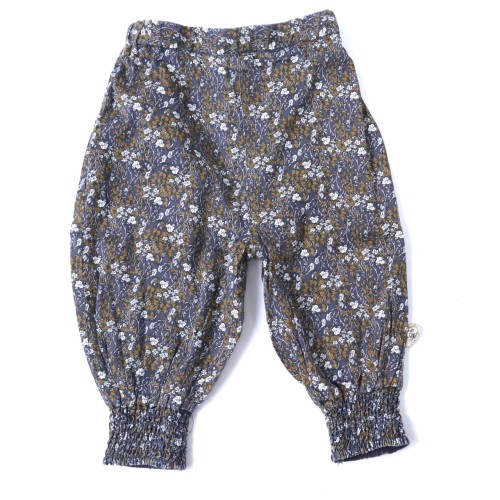 Spodnie Pomp De Lux 80 cm brązowe kwiatuszki.JPG