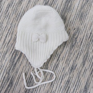 Czapka Name it ok roz. 47-49 (1-1.5 roku)kremowa z kokardką 