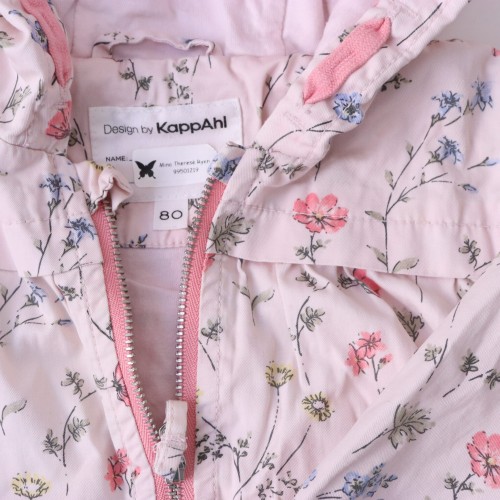 Wiosenny Płaszczyk Kappahl 80 cm różowy w kwiatuszki.JPG