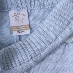 Krótkie sweterkowe spodenki Lillelam 92 cm niebieskie