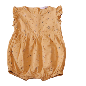 Letni rampers Name it 80 cm żółty w kwiatuszki