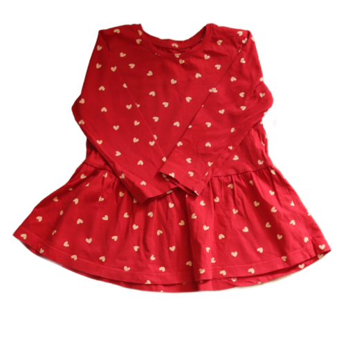 Sukienka Lindex 92 cm czerwona w serduszka.png