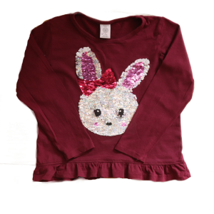 Bluzka Lindex 116 cm króliczek cekinowy