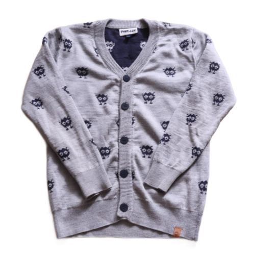 Sweter Pomp De Lux 116 cm szare potworki.png