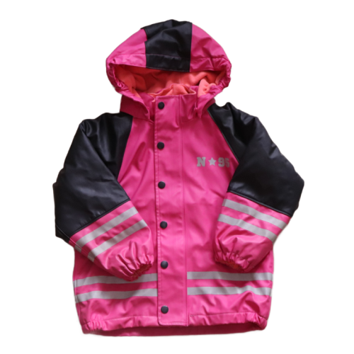 Kurtka gumowa ocieplana Lindex 104 cm różowa.png