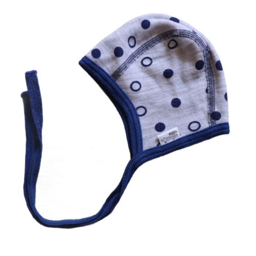 Bonetka Rollinger 56-62 cm szara w kropeczki.png