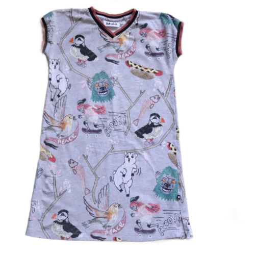 Sukienka Molo Conny z krótkim rękawem 122-128 cm szara.png