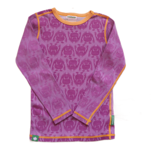 Bluzka Vossatassar 120 cm fioletowe potworki