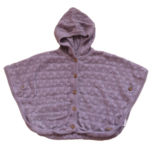 Poncho Newbie 98-104 cm fioletowe