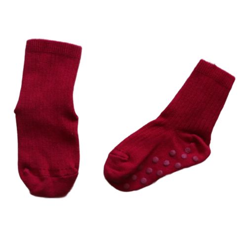 Skarpetki sweterkowe dł. 11 cm różowe z antypoślizgami.png