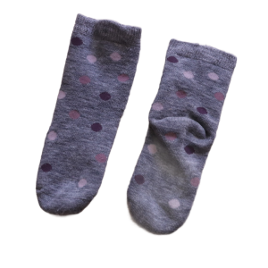 Frottkowe skarpety dł 13 cm szare w kropeczki