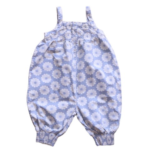 Letnie ogrodniczki Name it 98 cm niebieskie w kwiatuszki.png