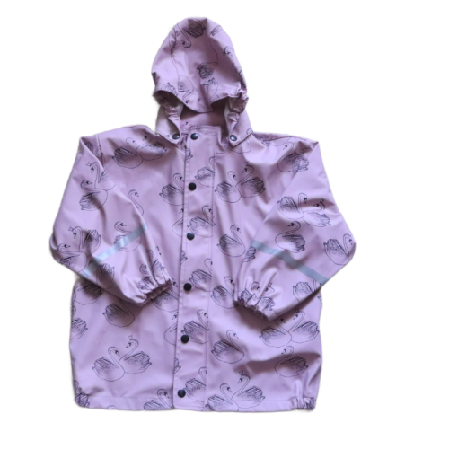 Kurtka gumowa Lindex 122 cm (realnie większa) łabędzie.png