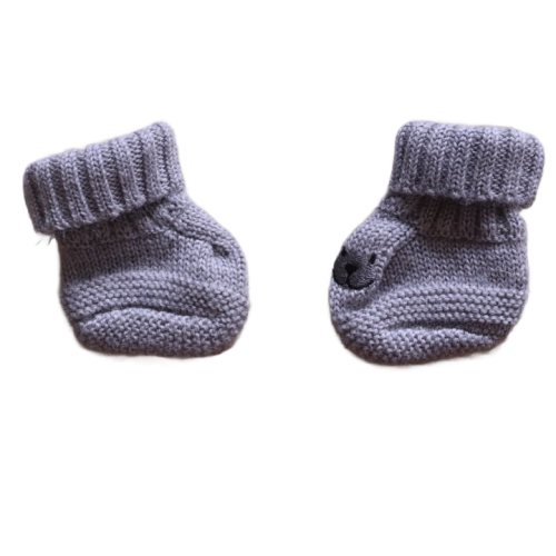 Buciki wełniane dł. 6 cm szare.png