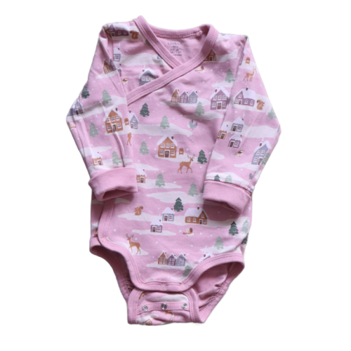 Body kopertowe Lindex 56 cm różowe domki.png