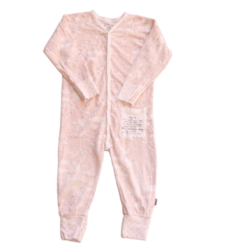 Rampers Lilleba 92 cm różowe liście.png