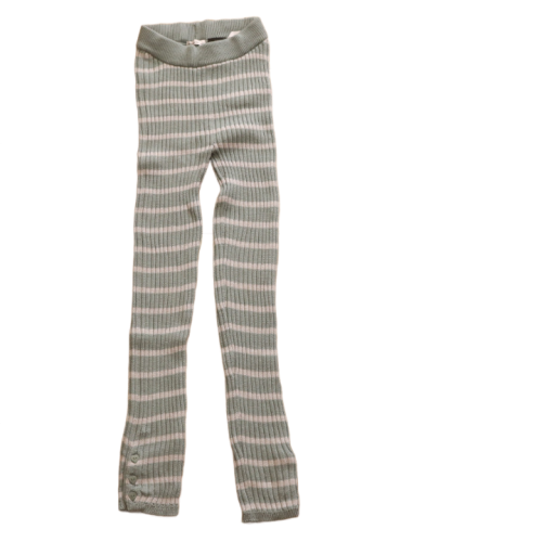 Spodnie sweterkowe Cubus 134-140 cm zielone paski.png