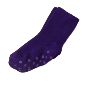 Skarpetki sweterkowe dł. 12 cm fioletowe z antypoślizgami