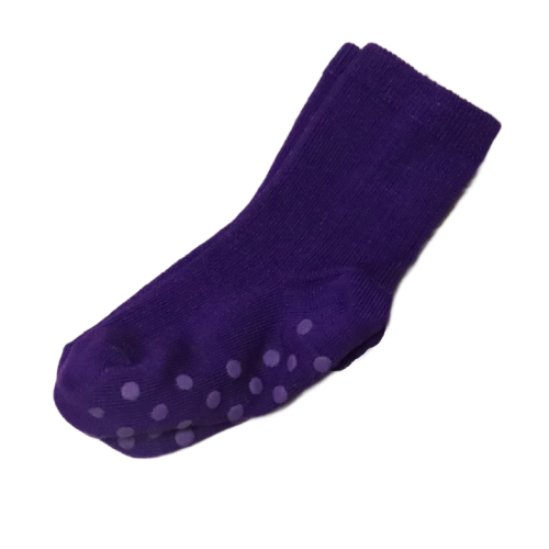 Skarpetki sweterkowe dł. 12 cm fioletowe z antypoślizgami.png