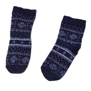 Skarpetki dł 15 cm granatowe wzorki