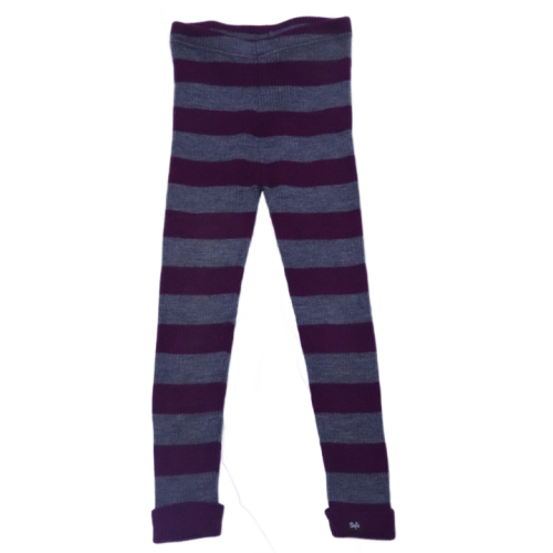 Spodnie sweterkowe Safa 120 cm fioletowe paski.png