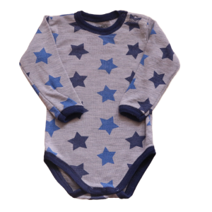 Body Cubus 62-68 cm szare w gwiazdki