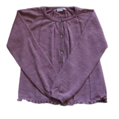 Sweter Name it 134-140 cm rozpinany brudny róż.png