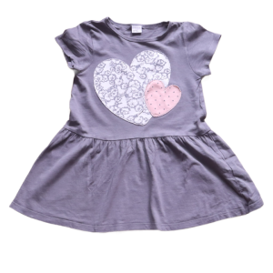 Sukienka Lindex 122 cm szare serduszko