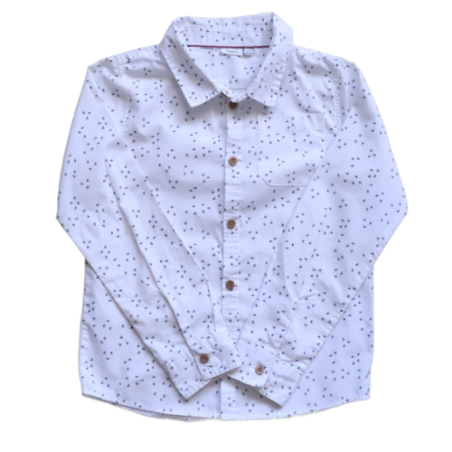 Koszula Name it 122-128 cm biała we wzorki.png