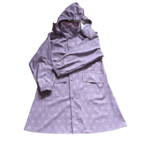 Płaszcz gumowy Memini 116 cm fioletowe balony