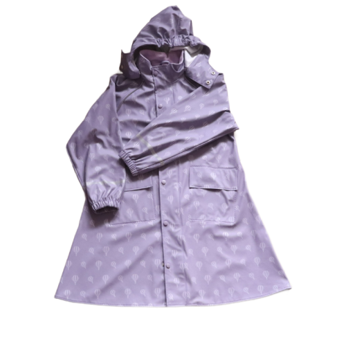 Płaszcz gumowy Memini 116 cm fioletowe balony.png