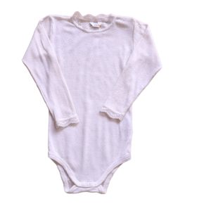 Body ażurowe Joha 98-104 cm kremowe z jedwabiem