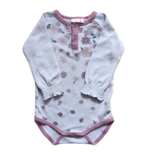 Body Name it 92 cm niebieskie w kwiatuszki