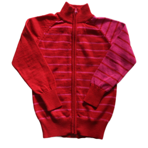 Sweter Reflex 122 cm czerwono różowe paski