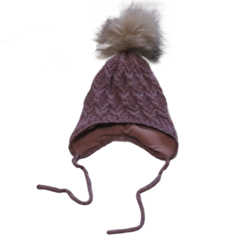 Czapka Name it roz. 2-6 msc różowa z pomponem.png