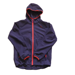 Softshell na polarze Vikafjell 14 lat (ok. 158 cm) granatowy z pomarańczem