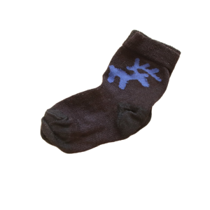 Skarpetki dł 11 cm czarne z niebieskim łosiem