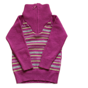 Sweter Leke Toy 92 cm różowe paski