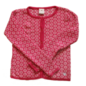 Sweter Tullah 8-9 lat (ok. 134 cm) różowe wzorki