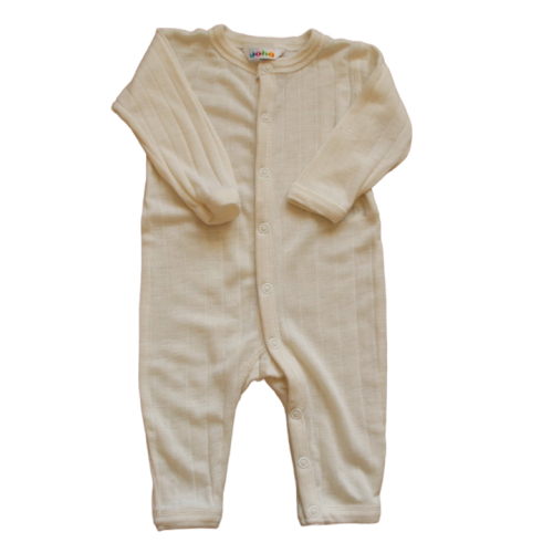 Rampers Joha 56-62 cm kremowy prążek z jedwabiem.png