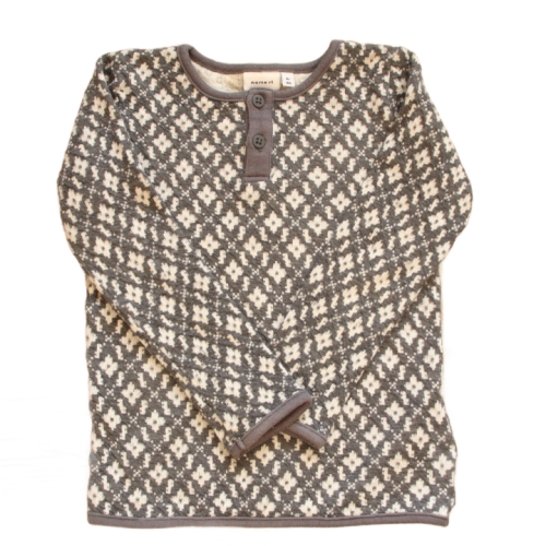 Bluzka Name it 104 cm szare znaczki.png