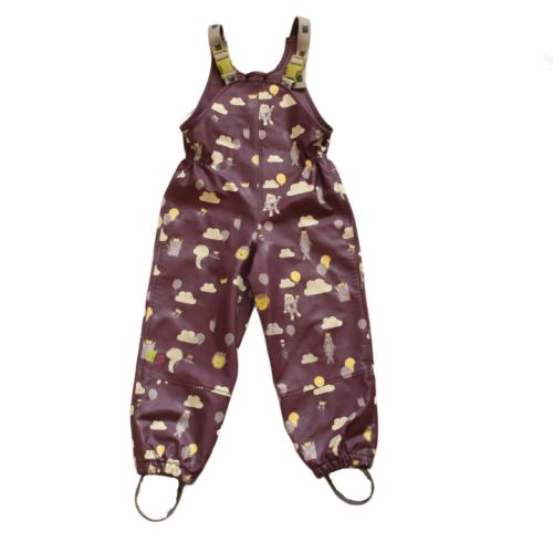 Spodnie gumowe KattNaKken 104 cm fioletowe zwierzątka.png