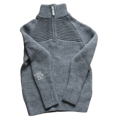 Sweter NeoMonDo 8 lat 128 cm szary.png