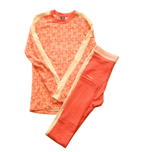 Komplet termiczny Helly Hansen 140 cm pomarańczowe wzorki