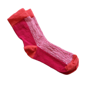 Skarpetki dł 14 cm różowe wzorki