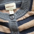 Rampers sweterkowy Mini A Toure 62 cm granatowe paski1.JPG