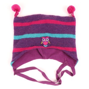 Czapka Kivat roz. 1 fioletowa w paski